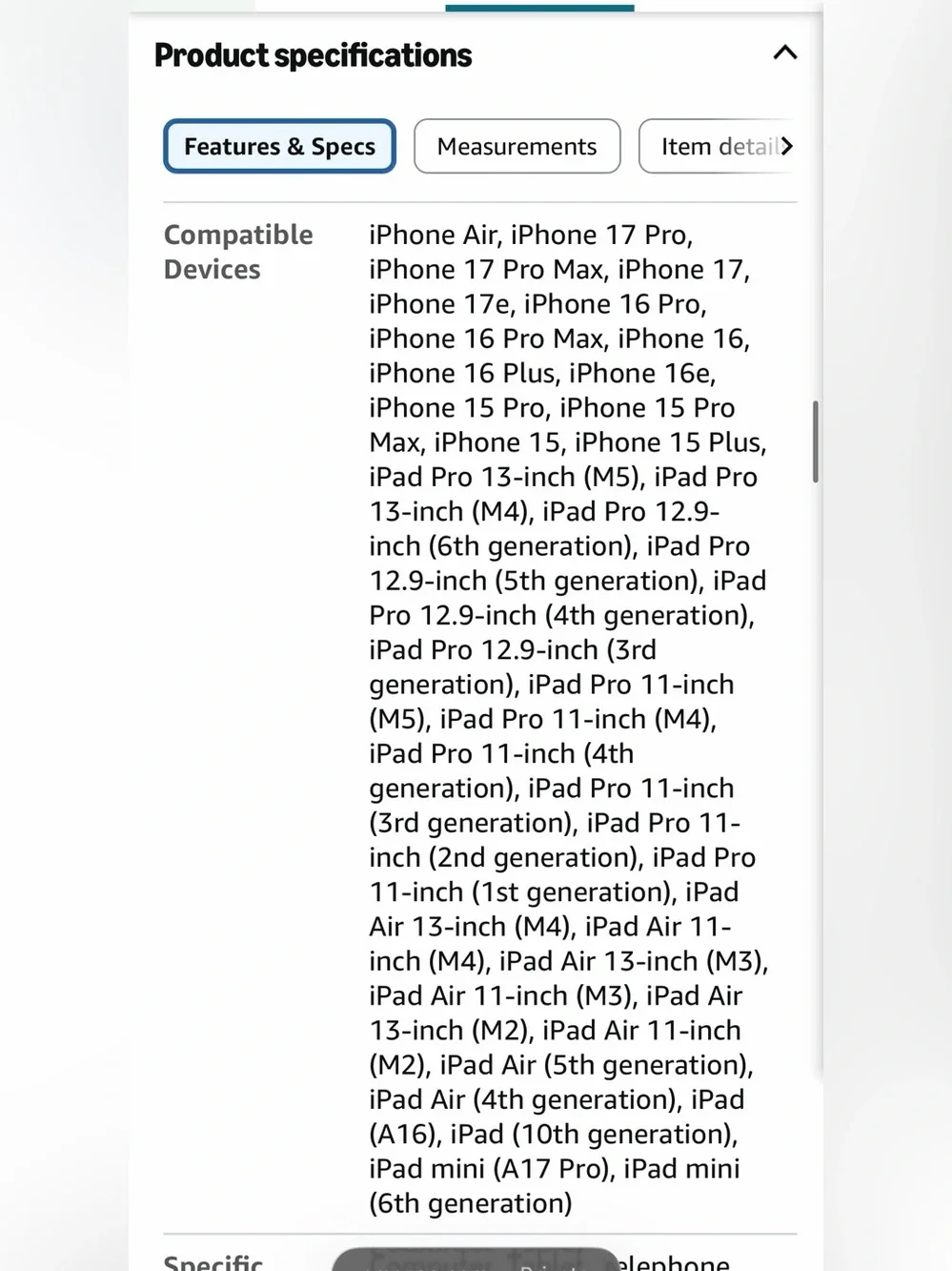 Apple USB-C to Lightning adapter